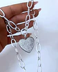 Collar Maxi eslabones Corazón Silver full circones  - Miniatura 2