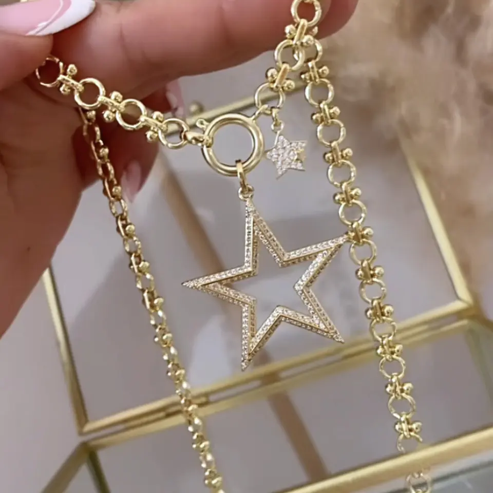 Collar Maxi Estrella Circones Silueta Gold 5