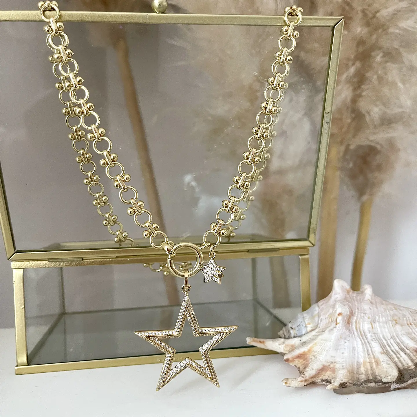 Collar Maxi Estrella Circones Silueta Gold 2