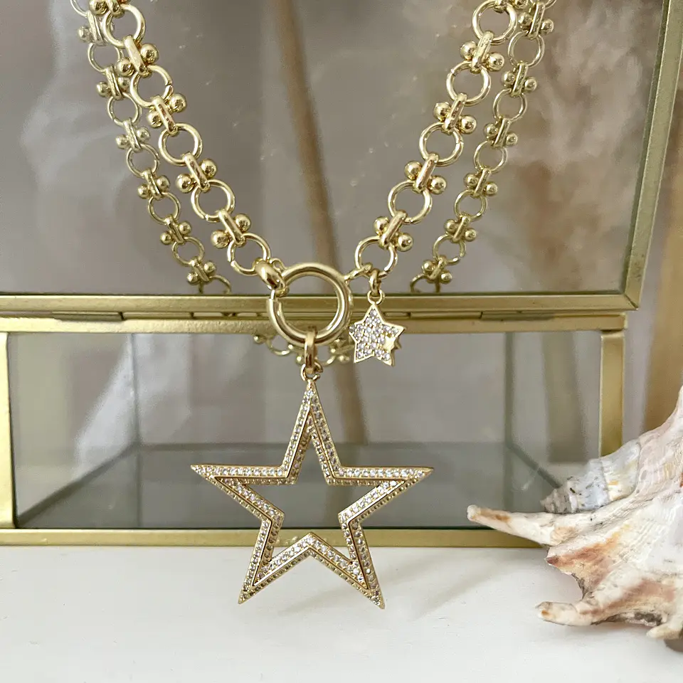 Collar Maxi Estrella Circones Silueta Gold 8