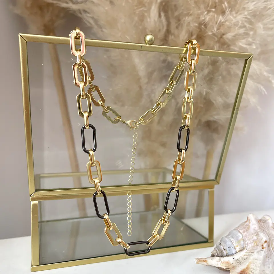 Collar Choker Black & Gold 3