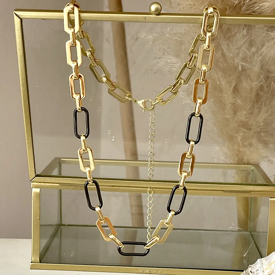 Collar Choker Black & Gold 1