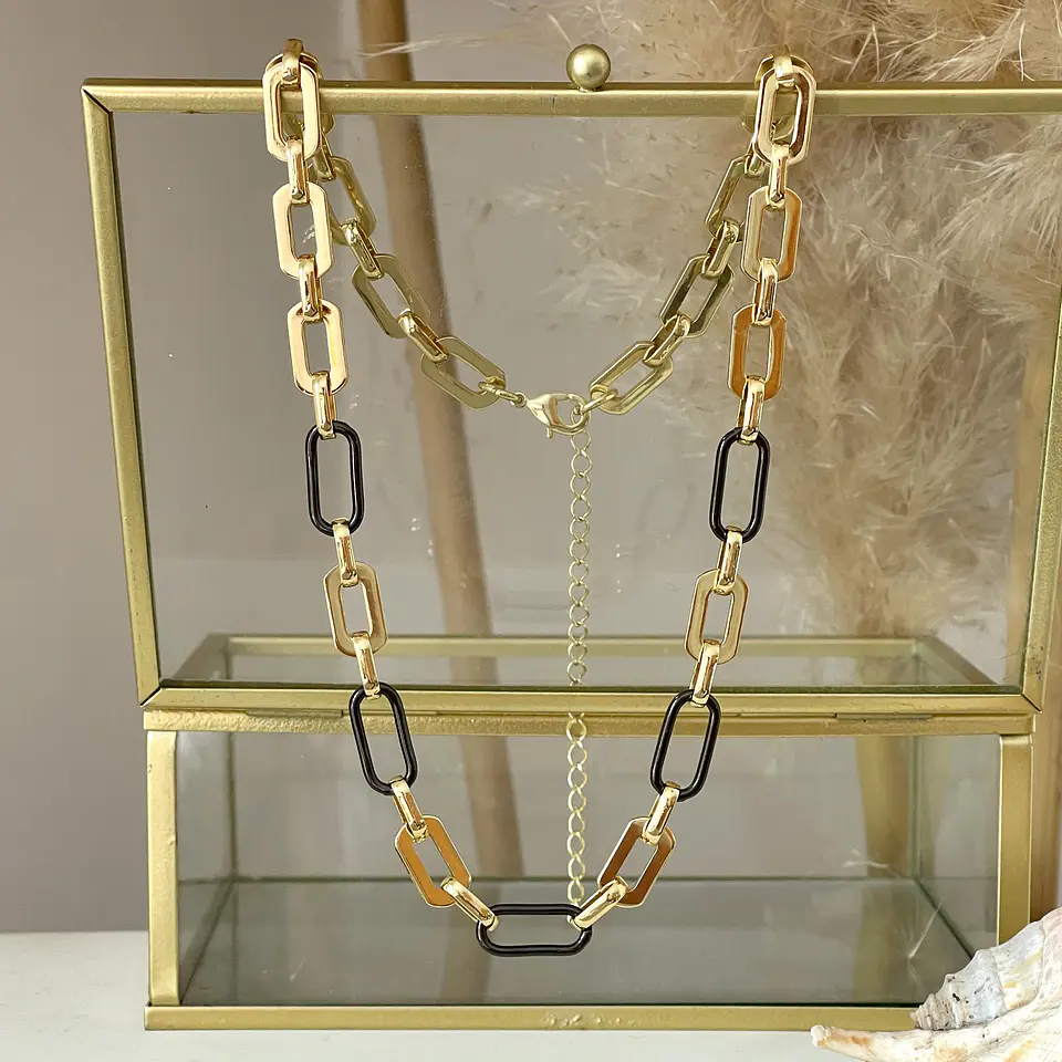 Collar Choker Black & Gold 4