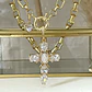 Collar Maxi Cruz Cristales Gold - Miniatura 3