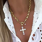 Collar Maxi Cruz Cristales Gold - Miniatura 1