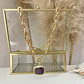 Collar Amatista facetada eslabones aplanados gold - Miniatura 4