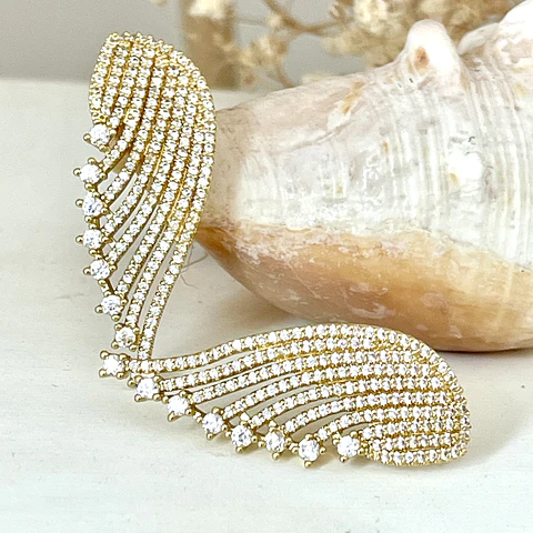Aros Alas Full Circones Gold