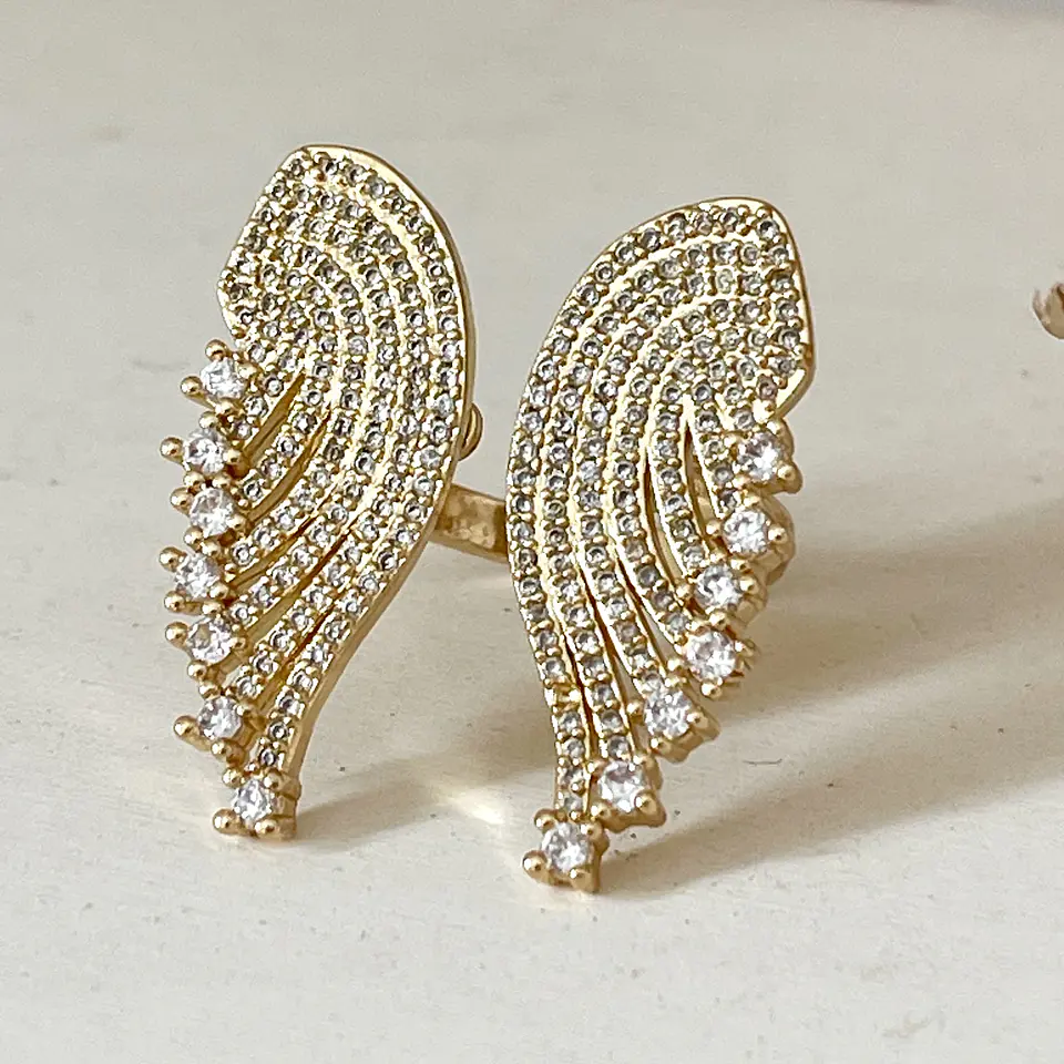 Anillo Maxi Alas full Circones Gold 1