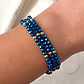Pulsera Triple Cristales Azules Gold 💙 - Miniatura 3