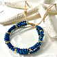 Pulsera Triple Cristales Azules Gold 💙 - Miniatura 1