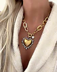 Collar Maxi Corazon Luxury Silver &Gold  - Miniatura 1
