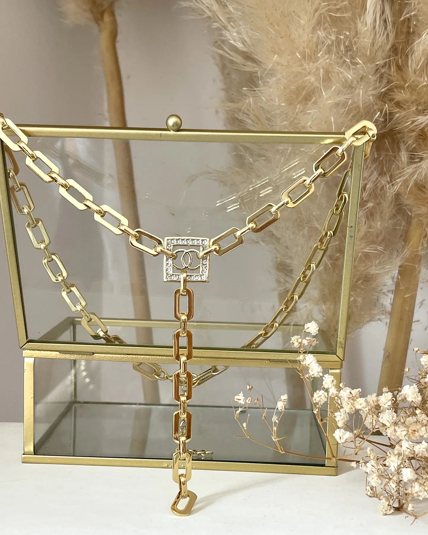 Collar Infinito Lariat Gold 6