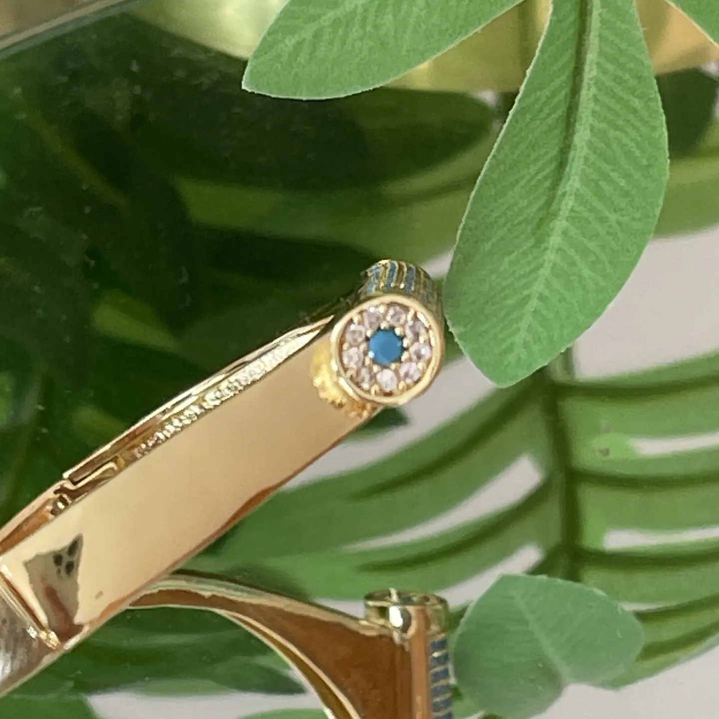 Brazalete Circones Turquesa Gold 8