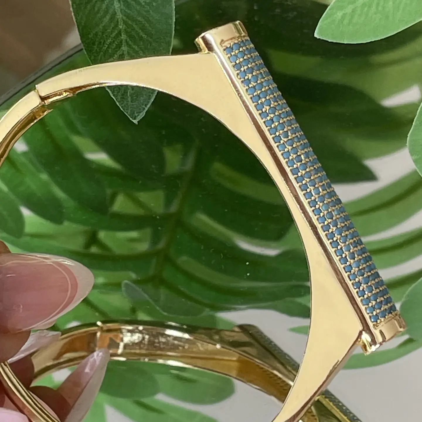 Brazalete Circones Turquesa Gold 5