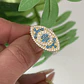 Maxi anillo Ojo Turco Turquesa Gold Circones   - Miniatura 7