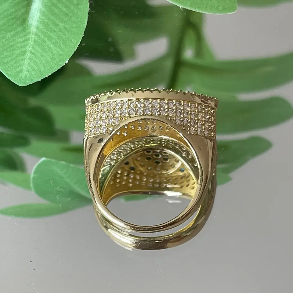 Maxi anillo Ojo Turco Turquesa Gold Circones   3
