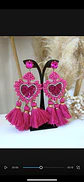 Maxi Aros Corazón Detente Miyuki Fucsia Gold - Miniatura 4