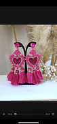 Maxi Aros Corazón Detente Miyuki Fucsia Gold - Miniatura 2