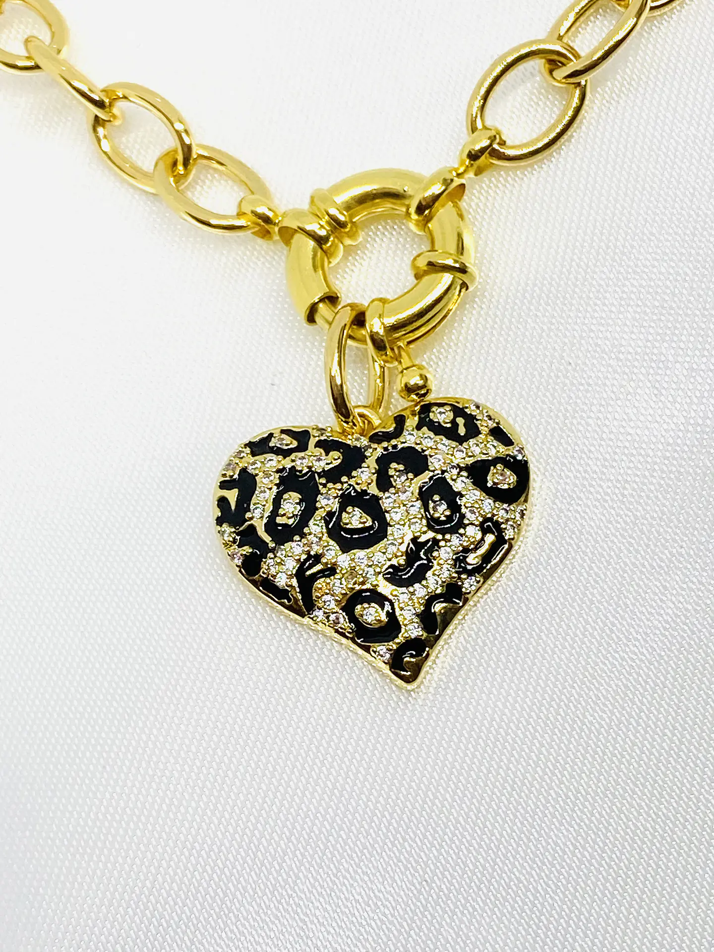 Collar Corazón Print Leo Gold 3