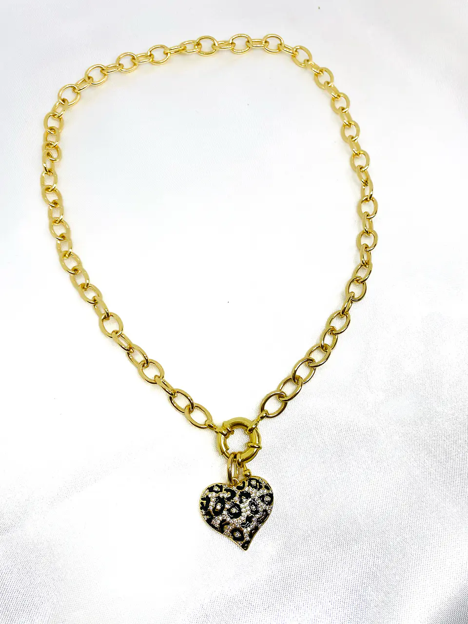 Collar Corazón Print Leo Gold 4