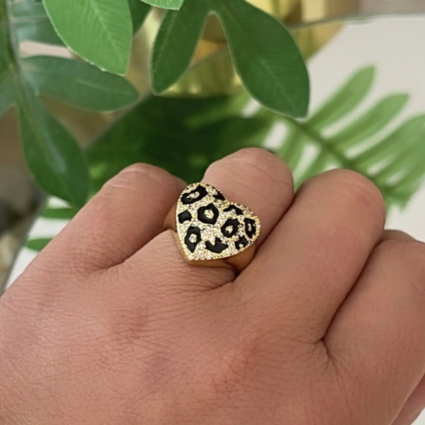 Anillo Corazón Print Leo Gold 1