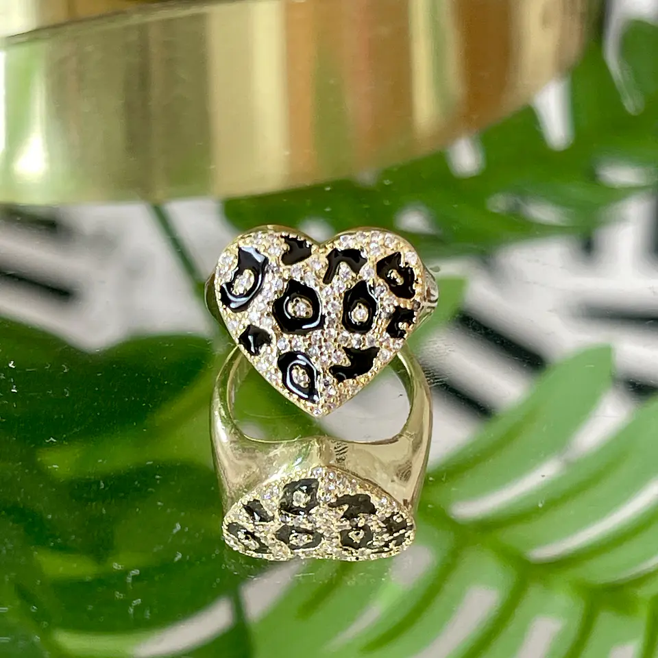 Anillo Corazón Print Leo Gold 2