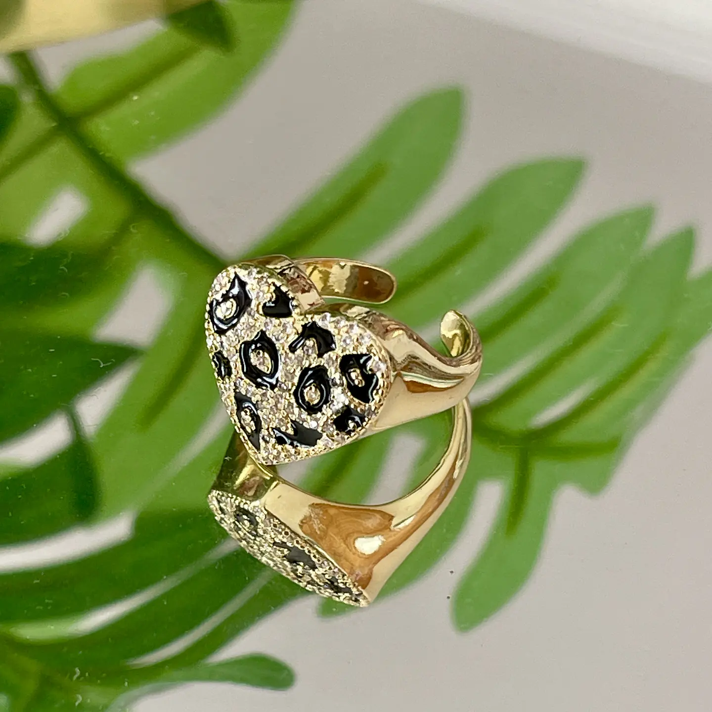 Anillo Corazón Print Leo Gold 3