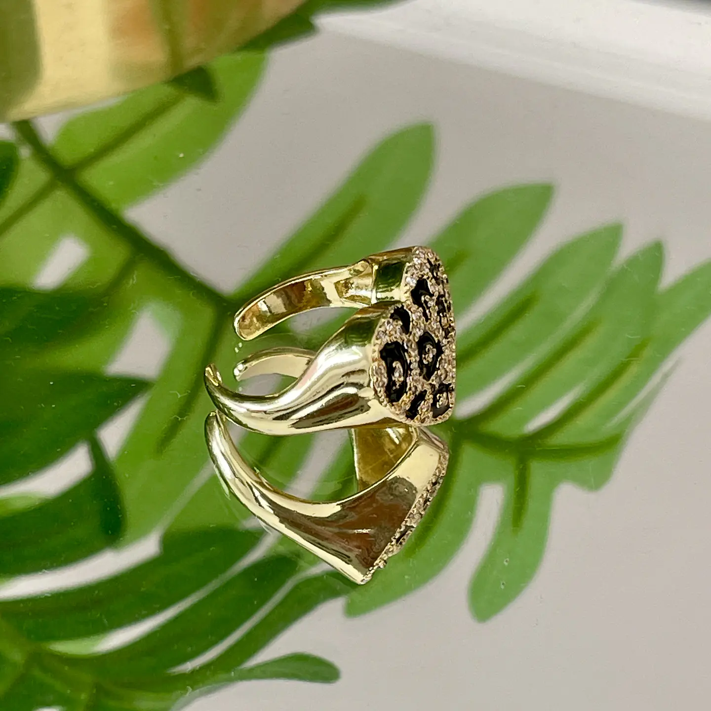 Anillo Corazón Print Leo Gold 4