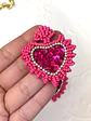 Maxi Aros Corazón Detente Miyuki Fucsia Gold - Miniatura 4