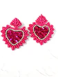 Maxi Aros Corazón Detente Miyuki Fucsia Gold - Miniatura 2