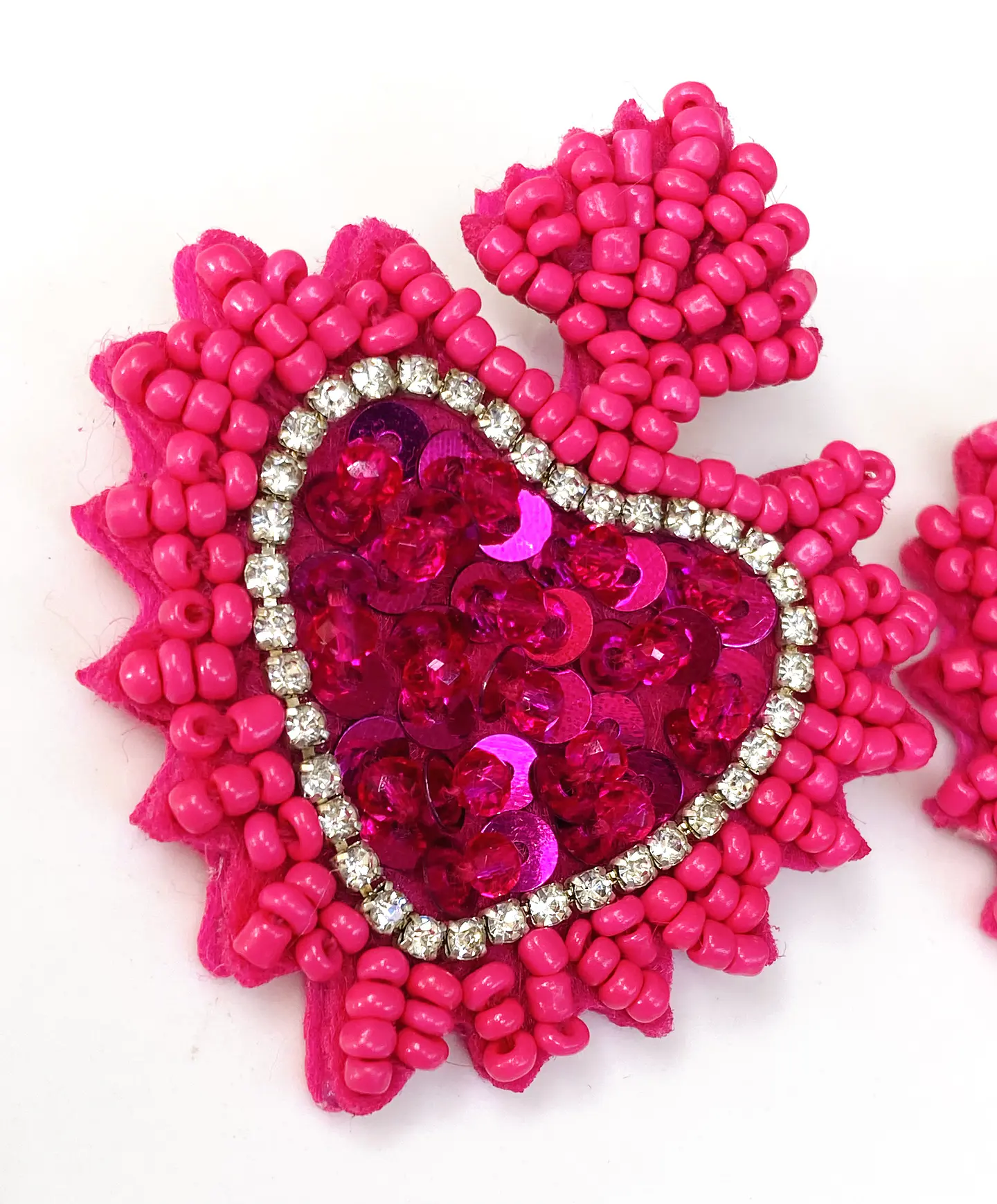Maxi Aros Corazón Detente Miyuki Fucsia Gold 3