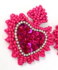 Maxi Aros Corazón Detente Miyuki Fucsia Gold - Miniatura 3