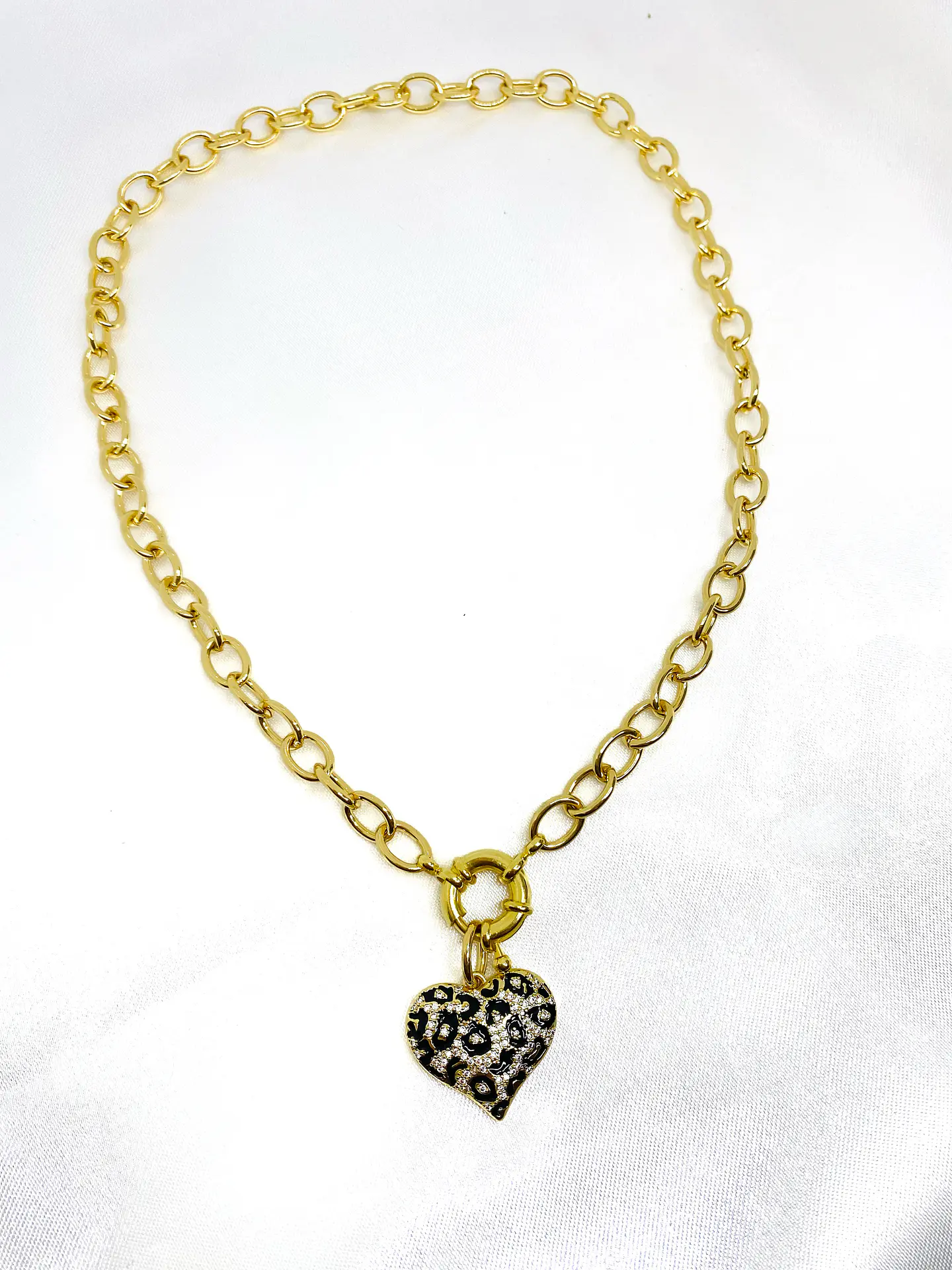 Collar Corazón Print Leo Gold 4