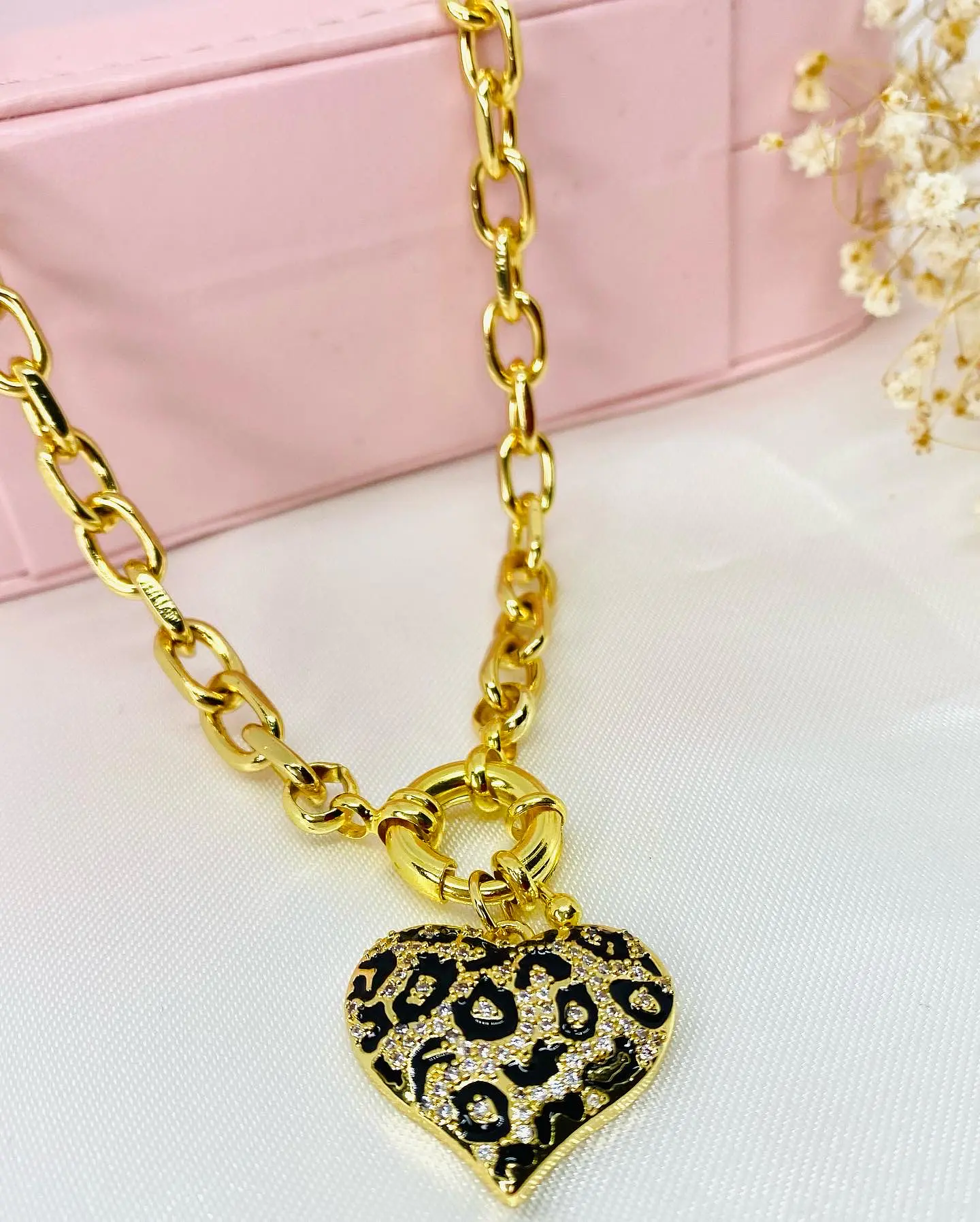 Collar Corazón Print Leo Gold 6