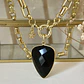 Collar Gota Onyx facetado gold - Miniatura 2