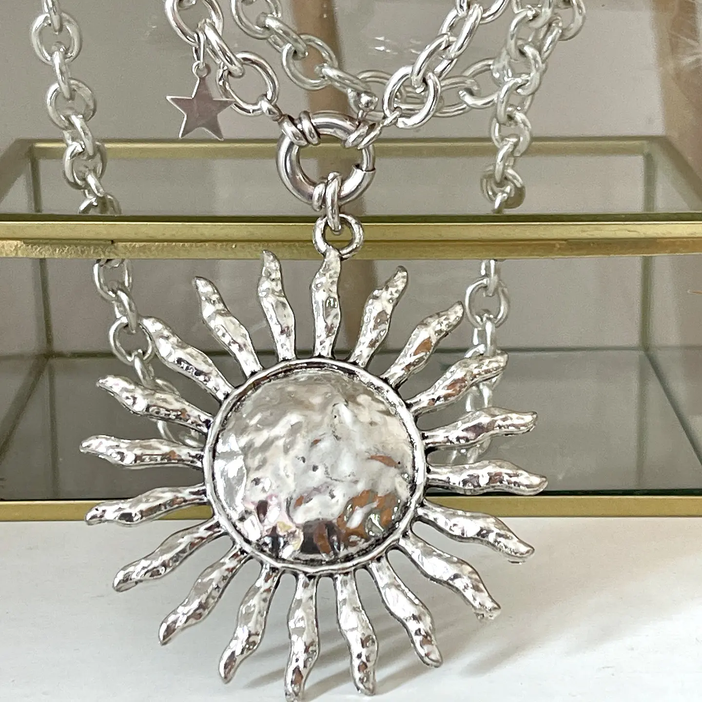 Collar XL Maxi Sol eslabones ovalados Silver 3