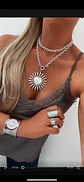Collar XL Maxi Sol eslabones ovalados Silver - Miniatura 1