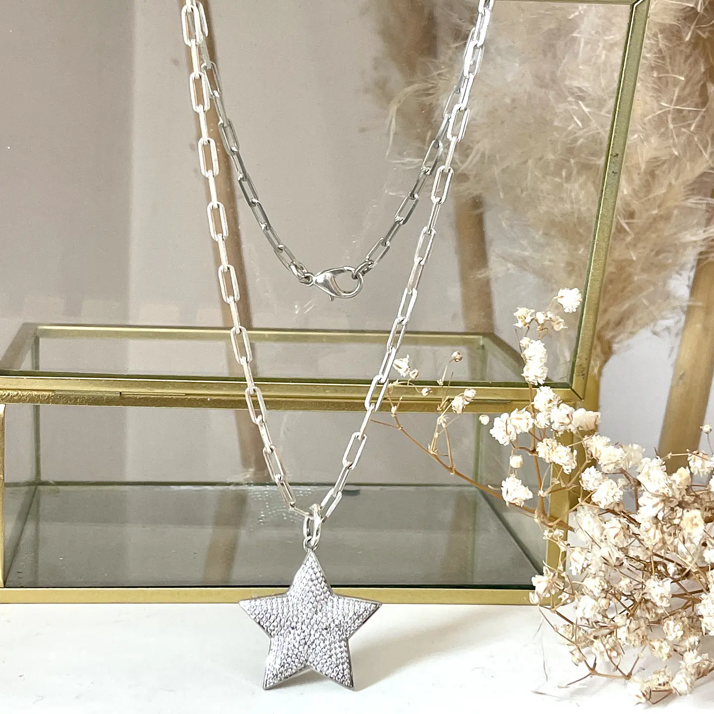 Collar Estrella Circones Micropavé Silver 2