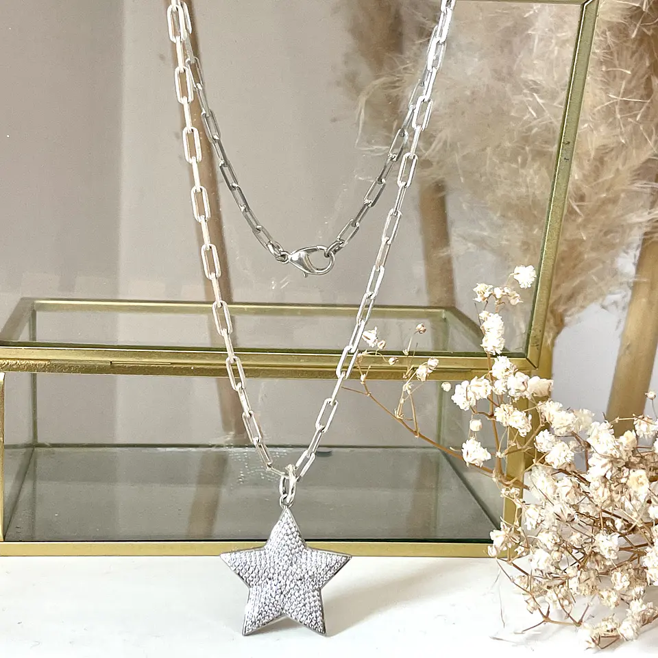 Collar Estrella Circones Micropavé Silver 2