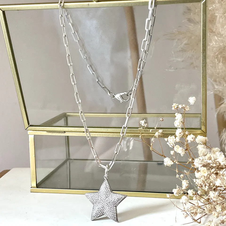 Collar Estrella Circones Micropavé Silver 6