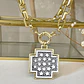 Collar Maxi Cruz Cuadrada Estrellas Silver & Gold - Miniatura 4