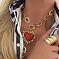 Collar Maxi eslabones Corazon Sagrado Rojo - Miniatura 1