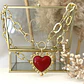 Collar Maxi eslabones Corazon Sagrado Rojo - Miniatura 2