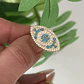 Maxi anillo Ojo Turco Turquesa Gold Circones   - Miniatura 7