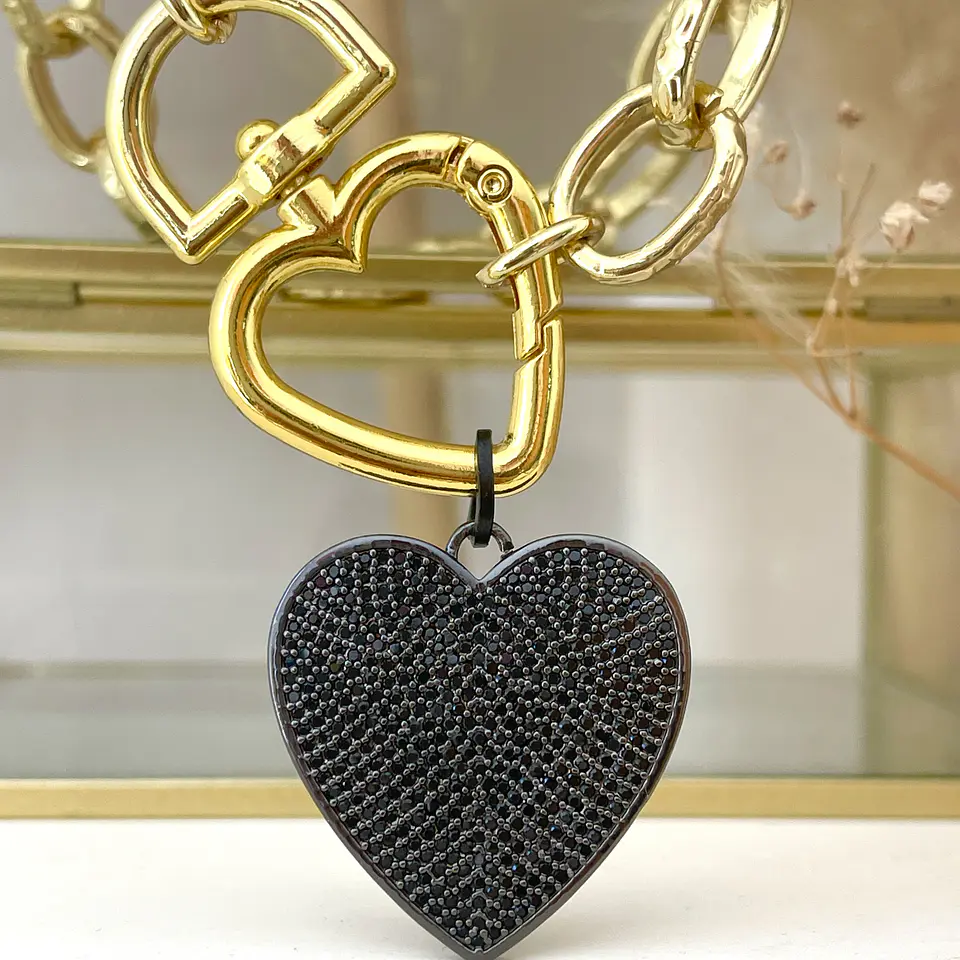 Collar Cuore Black full Circones   5