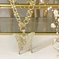 Collar Mariposa Full Circones eslabones mixtos gold - Miniatura 1