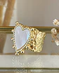 Anillo Corazón Nácar Martillado Gold - Miniatura 3