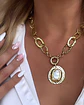 Collar Maxi medallón Nácar Maxi Eslabones Gold - Miniatura 1