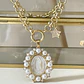 Collar Medalla Virgen Perlas de Rio Circones Gold - Miniatura 1
