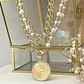 Collar XL Medallón Padre Nuestro Perlas gold - Miniatura 2